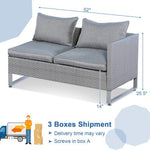  - 2 Pieces Patio Furniture Sofa Set with Cushions and Sofa Clips - Outdoor Style Company