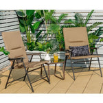  - 2 Pieces Patio Padded Folding Portable Chair Camping Dining Outdoor - Outdoor Style Company