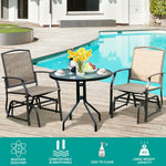  - 2 Pieces Patio Swing Single Glider Chair Rocking Seating - Outdoor Style Company