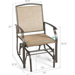  - 2 Pieces Patio Swing Single Glider Chair Rocking Seating - Outdoor Style Company