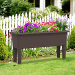  - 2 Pieces Raised Garden Beds Self - Watering Planter Box with Detachable Legs and Drainage Hole - Outdoor Style Company