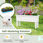  - 2 Pieces Raised Garden Beds Self - Watering Planter Box with Detachable Legs and Drainage Hole - Outdoor Style Company