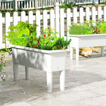  - 2 Pieces Raised Garden Beds Self - Watering Planter Box with Detachable Legs and Drainage Hole - Outdoor Style Company