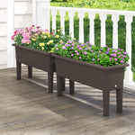  - 2 Pieces Raised Garden Beds Self - Watering Planter Box with Detachable Legs and Drainage Hole - Outdoor Style Company