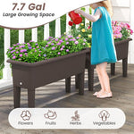  - 2 Pieces Raised Garden Beds Self - Watering Planter Box with Detachable Legs and Drainage Hole - Outdoor Style Company