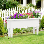  - 2 Pieces Raised Garden Beds Self - Watering Planter Box with Detachable Legs and Drainage Hole - Outdoor Style Company