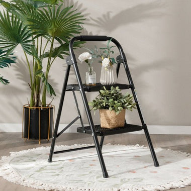  - 2 - Step/3 - Step Ladder with Wide Anti - Slip Pedal - Outdoor Style Company