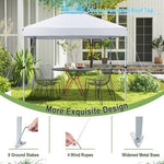  - 2 - Tier 10 x 10 Feet Pop - up Canopy Tent with Wheeled Carry Bag - White - Outdoor Style Company