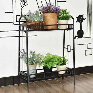  - 2 - Tier Heavy Duty Metal Flower Plant Stand - Outdoor Style Company