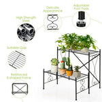  - 2 - Tier Metal Plant Stand Garden Shelf - Outdoor Style Company