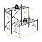  - 2 - Tier Metal Plant Stand Garden Shelf - Outdoor Style Company