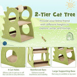  - 2 - Tier Modern Cat Tree for Indoor Cats with Rotatable Sisal Scratching Ball - Outdoor Style Company