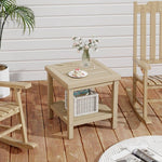  - 2 - Tier Outdoor Side Table with Shelf for Porch Deck Garden - Outdoor Style Company