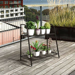  - 2 - tier Patio Metal Plant Stand - Outdoor Style Company