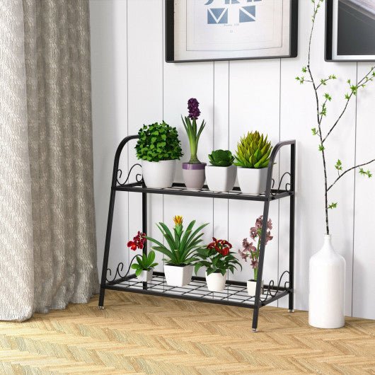  - 2 - tier Patio Metal Plant Stand - Outdoor Style Company