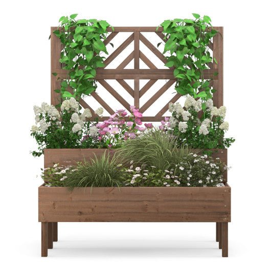  - 2 - Tier Raised Garden Bed with Trellis - Outdoor Style Company