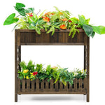  - 2 - Tier Wood Raised Garden Bed for Vegetable and Fruit - Outdoor Style Company