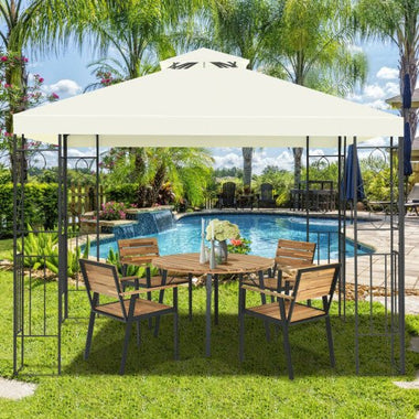  - 2 Tiers 10 x 10 Feet Patio Gazebo Canopy Tent - Outdoor Style Company