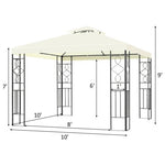  - 2 Tiers 10 x 10 Feet Patio Gazebo Canopy Tent - Outdoor Style Company