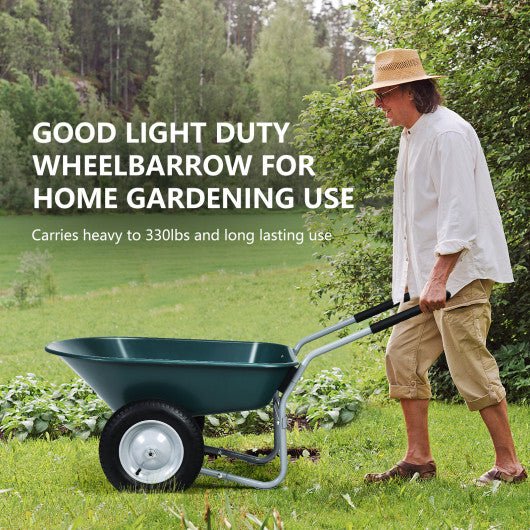  - 2 Tire Wheelbarrow Garden Cart Heavy - duty Dolly Utility Cart - Outdoor Style Company