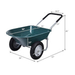  - 2 Tire Wheelbarrow Garden Cart Heavy - duty Dolly Utility Cart - Outdoor Style Company