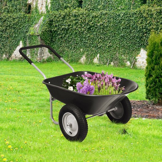  - 2 Tire Wheelbarrow Garden Cart Heavy - duty Dolly Utility Cart - Outdoor Style Company