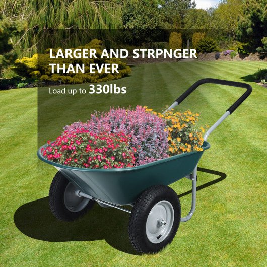  - 2 Tire Wheelbarrow Garden Cart Heavy - duty Dolly Utility Cart - Outdoor Style Company