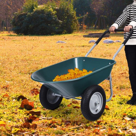  - 2 Tire Wheelbarrow Garden Cart Heavy - duty Dolly Utility Cart - Outdoor Style Company