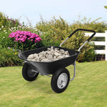  - 2 Tire Wheelbarrow Garden Cart Heavy - duty Dolly Utility Cart - Outdoor Style Company