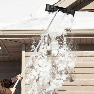  - 20 Feet Extendable Aluminum Snow Roof Rake with Anti - slip Handle - Outdoor Style Company