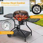  - 22 Inches 2 Layer Racks Barbecue Grill with Wheels for Outdoor Camping - Outdoor Style Company