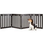  - 24 Inch Folding Wooden Freestanding Pet Gate Dog Gate with 360° Hinge - Outdoor Style Company