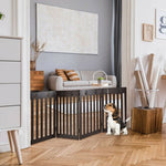  - 24 Inch Folding Wooden Freestanding Pet Gate Dog Gate with 360° Hinge - Outdoor Style Company