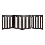  - 24 Inch Folding Wooden Freestanding Pet Gate Dog Gate with 360° Hinge - Outdoor Style Company