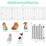  - 24 Inch Folding Wooden Freestanding Pet Gate Dog Gate with 360° Hinge - Outdoor Style Company