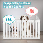  - 24 Inch Folding Wooden Freestanding Pet Gate Dog Gate with 360° Hinge - Outdoor Style Company