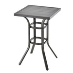  - 24 Inch Patio Bar Height Table with Aluminum Tabletop and Adjustable Foot Pads - Outdoor Style Company