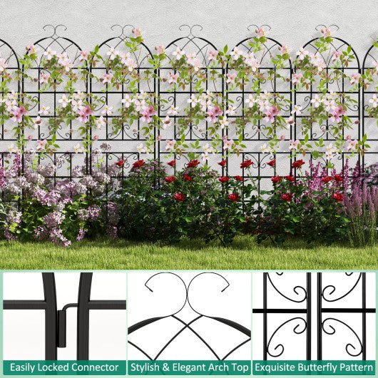  - 2/4 Pack 71 x 20 Inch Metal Garden Trellis for Climbing Plants - Outdoor Style Company