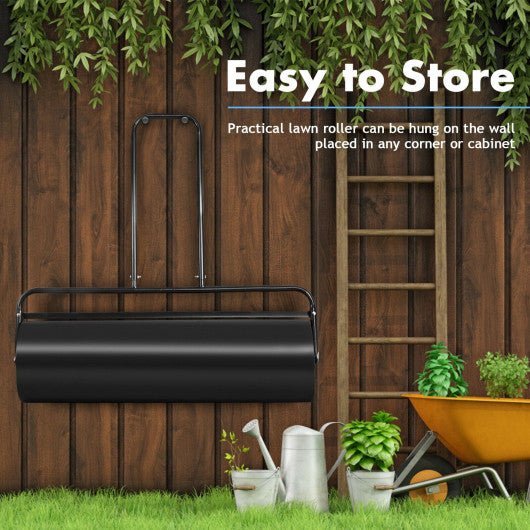  - 24 x 13 Inch Tow Lawn Roller Water Filled Metal Push Roller - Outdoor Style Company