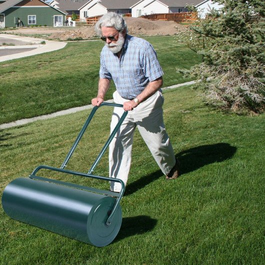  - 24 x 13 Inch Tow Lawn Roller Water Filled Metal Push Roller - Outdoor Style Company