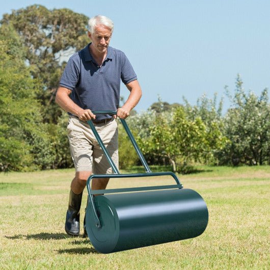  - 24 x 13 Inch Tow Lawn Roller Water Filled Metal Push Roller - Outdoor Style Company