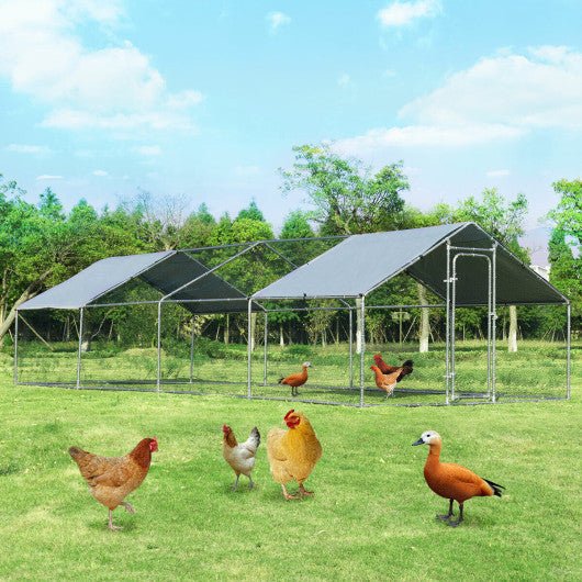  - 26.2 x 9.5 ft Large Walk - In Chicken Coop with Roof Cover - Outdoor Style Company