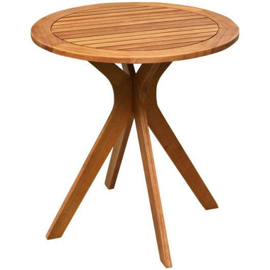  - 27 InchOutdoor Round Solid Wood Coffee Side Bistro Table - Outdoor Style Company