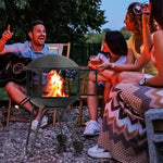  - 28 Inch Portable Fire Pit on Wheels with Log Grate - Outdoor Style Company