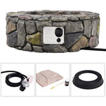  - 28 Inch Propane Gas Fire Pit Outdoor 40 000 BTU Stone - Outdoor Style Company