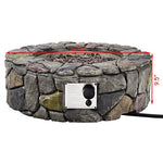  - 28 Inch Propane Gas Fire Pit Outdoor 40 000 BTU Stone - Outdoor Style Company