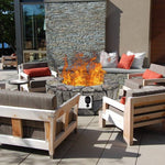  - 28 Inch Propane Gas Fire Pit Outdoor 40 000 BTU Stone - Outdoor Style Company