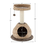  - 28 Inches Hand - Made Cat Tree Tower with Jump Platform - Outdoor Style Company