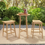  - 29 Inch Patio Rattan Barstool with Footrest and Saddle Seat - Outdoor Style Company