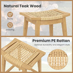  - 29 Inch Patio Rattan Barstool with Footrest and Saddle Seat - Outdoor Style Company